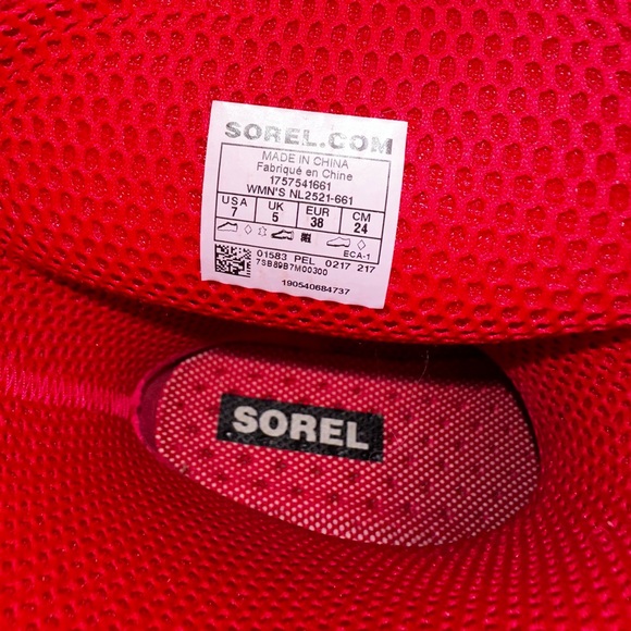 Sorel Jane Short Gloss Rain Boots Red Dahlia Candy Apple Women’s Size 7 NIB - Picture 12 of 15